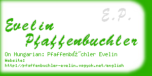 evelin pfaffenbuchler business card